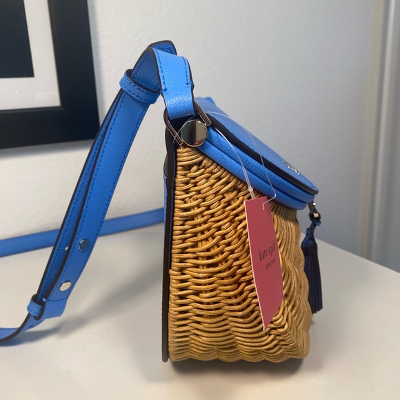 NWT Kate Spade Catch Wicker Crossbody Bag - Picture 8 of 13